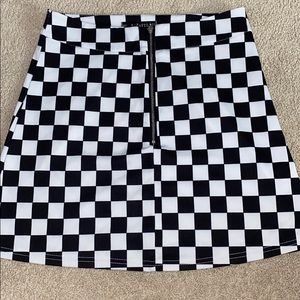 checkered skirt